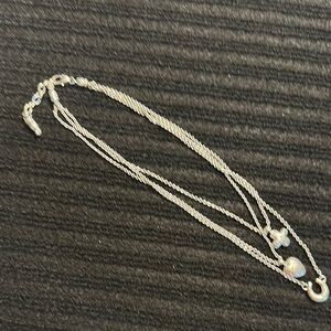 Retired Brighton Silver Heart Pendant Necklace